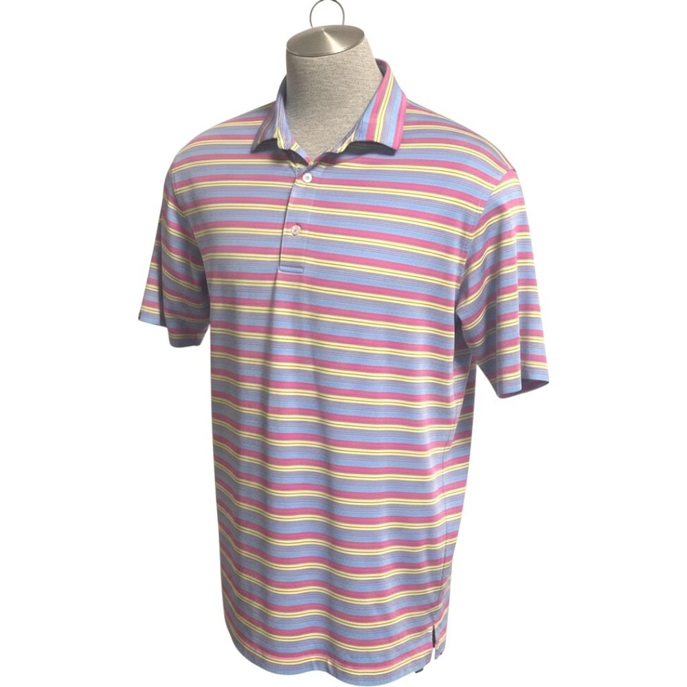 Dunning Golf Sripe Polo Shirt Men's Large